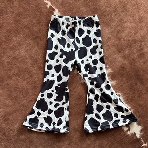 Kids Black and White Flared Pants